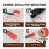 Thick Copper Electric Wire Lugs, 10Pcs Bare Copper Gauge 6Awg-5/16"(M8) Ring Heavy Duty Battery Cable Lugs with 10Pcs