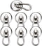 DIYMAG 100LBS Strong Magnetic Hooks, Heavy Duty Neodymium Magnet Hooks with Swivel Carabiner, Pack of 7