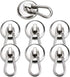 DIYMAG 100LBS Strong Magnetic Hooks, Heavy Duty Neodymium Magnet Hooks with Swivel Carabiner, Pack of 7