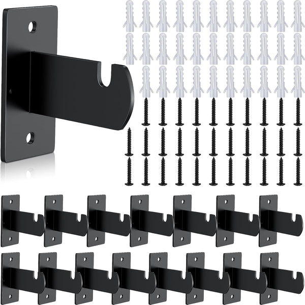 16 Pcs Gridwall Mount Brackets with Screws for Grid Panels, Clothing Store Retail Display, Garage Wall Organization