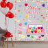 TaoBary 85 Pcs Valentine's Day Bulletin Board Set, 3D Heart Honeycomb Owl Love Truck Cutouts for School Party