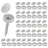 M METERXITY 100-Pack Plastic Hinged Screw Cover Caps, 4mm Shutter Screws with Caps, Fold
