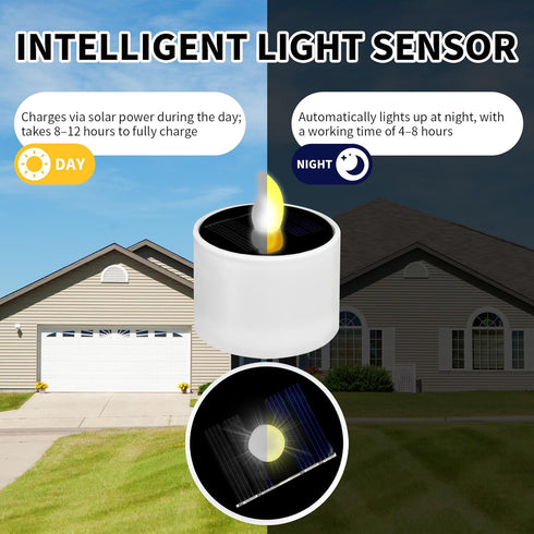 30 2.3 2 inch Pcs Solar Power Tea Lights Reusable Flameless Candle x Waterproof LED Tea Light Candles for Garden