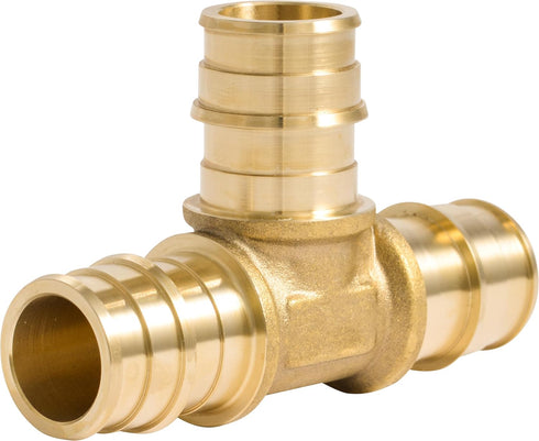 SharkBite 3/4 Inch Brass Expansion Tee for PEX-A Pipe, Plumbing Fittings, UAB370LFA