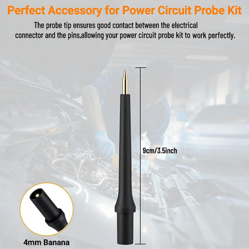WPWEBOR 2 Pack 4Mm 3 Probe Tip Banana Jack Probe Accessories Compatible with Power Circuit Probe Kit, Use for Autel