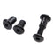 binifiMux 10-Pack Black M6x15mm Hex Socket Cap Bolts and Connecting Cap Nuts Set for Furniture Beds Cupboard
