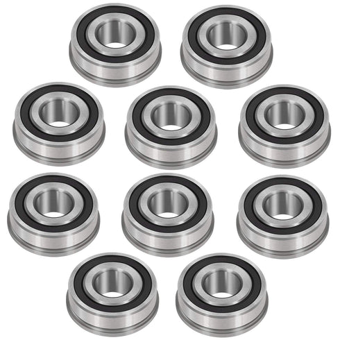 Bonbo 10Pcs Flanged Ball Bearings, ID 3/4" x OD 1-3/8" for Lawn Mower, Wheelbarrows, Carts, Hand Trucks