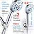 8-mode Nozzles, 6 AquaCare High Pressure Handheld Shower Head - Anti-clog Built-in Power Wash to Clean Tub, Tile
