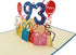 iGifts And Cards Happy 93rd Birthday 3D Pop Up Greeting Card – Ninety-three, Awesome, Balloons, Unique Gift Celebration