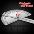 Atoplee Stainless Steel Protractor 0-180 - Adjustable Angle Finder Ruler for Woodworking