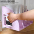 Marte Vanci Magazine File Holder, Vertical PP Folder Book Desktop Organizer, Sturdy Vertical 4 Section Folder (Purple)