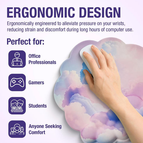 Premium Quality Cloud Wrist Rest Keyboard, Mouse Pad, Wrist Rest Pad, Wrist Rest for Computer Keyboard, Cloud Drink