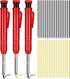 Outus Solid Carpenter Pencil with Sharpener, Mechanical Pencils for Wood Flooring Marker, Carpenters Drawing