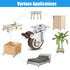Nefish 2 Inch Swivel Caster Wheels Set of 4 Heavy Duty, 600 Lbs, Locking Plate Castors for Hardwood Floor