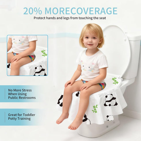Caxlis 20 Pack Toilet Seat Covers Disposable, Waterproof, Ideal for Kids and Adults, Extra Large, Individually Wrapped