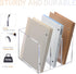 SANRUI Clear Acrylic Magazine File Holder with 3 Vertical Compartments for Office Desk Accessories