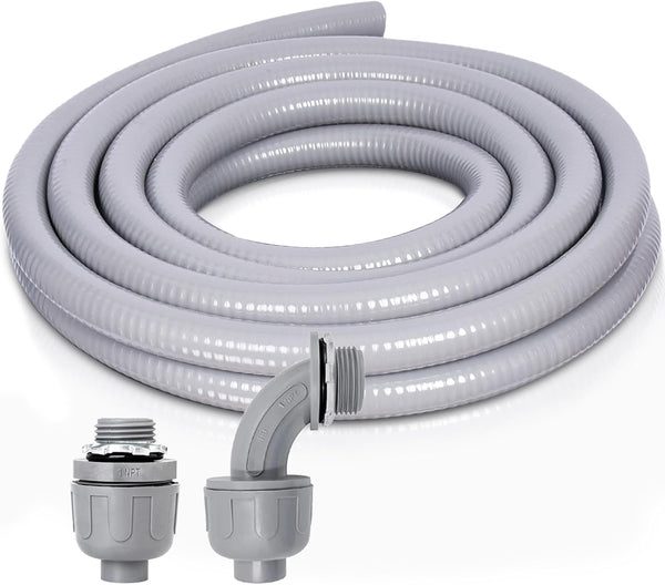 Feotech 1 Inch 5 FT Non Metallic Liquid-Tight Conduit and Connector Kit -