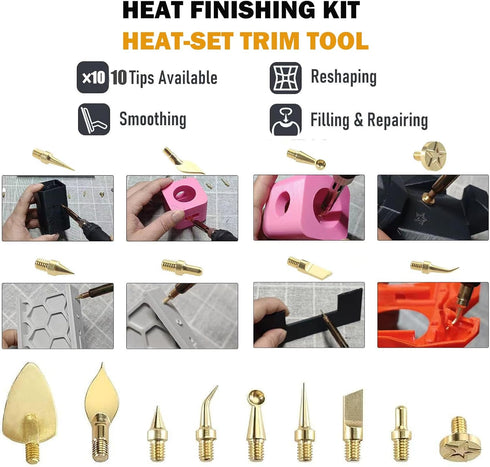 21PCS 3D Printing Accessories Smoothing Tool Kit, Modify Finishing Tool Soldering Welding Iron Kit, Heat Insert Brass