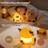 7 Dimmable Cute Highland Cow Night Light, LED Touch Silicone Lamp for Bedroom with Colors Timer and Squishy