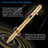 SMOOTHERPRO Solid Brass Bolt Action Pen, Refillable Heavy Duty for Tremor Parkinson Arthritic Writing, Retro Black