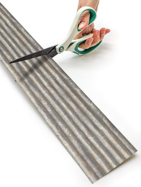 Teacher Created Resources Corrugated Metal Straight Rolled Border Trim, 50ft for Bulletin Boards, Walls, Desks,