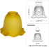 1-5/8-inch E26 Amber Glass Lamp Shade Replacement with Bell Shaped, Fitter Opening for Base, Replacement Glass
