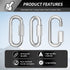 15 Pack Heavy-Duty Chain Hooks Quick Links - 304 Stainless Steel 1/8" Locking Carabiner for Towing