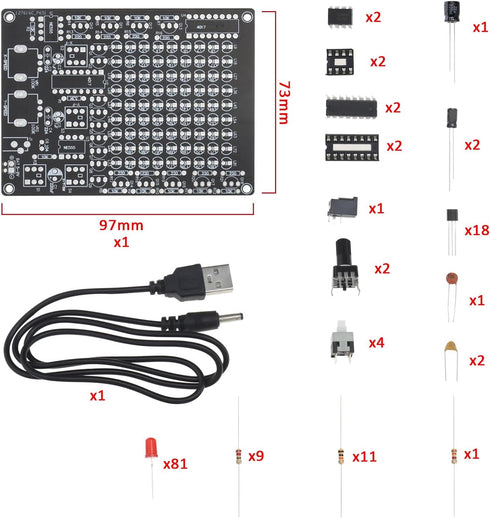 DIY LED Chaser Soldering Project Kit for Electronic Training