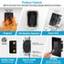 Black GFCI Outlet 20 Amp, GFCI Outlet Receptacle with LED Indicator, 20 Amp 125 Volt Wallplate and Screws Included ETL