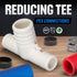 Supply Giant QQUF0100-5 Plastic PEX Poly Alloy Tee Barb Pipe Fitting | 1'' White (5 Pack)
