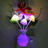 2 AUSAYE PCS Plug-in Night Light with Auto Light Sensor,RGB LED Mushroom Night Light Wall Red Lily Flower Lamp Energy