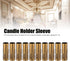 MUNEFE 10Pcs E14 Metal Candle Socket Covers, Candle Lamp Base Tube, Candle Socket Covers for Chandelier Lihtin