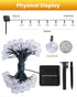 60 36FT 8 Solar String Lights Outdoor LED with Lighting Modes, Waterproof Solar Powered Crystal Globe Patio Lights