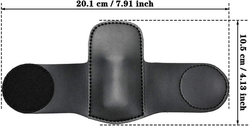 Handmade Artificial Leather Stethoscope Holder with Clip to Protect from Neck Carrying or Loss (Black, 1 Piece)