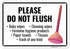 Sigo Signs Please Do Not Flush Baby Wipes Cleaning Wipes Sign, 10x7 Inches, Rust