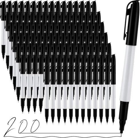 Affrolling 200 Pack 0.4mm Ultra Fine Point Permanent Marker Bulk, Fine Tip Permanent