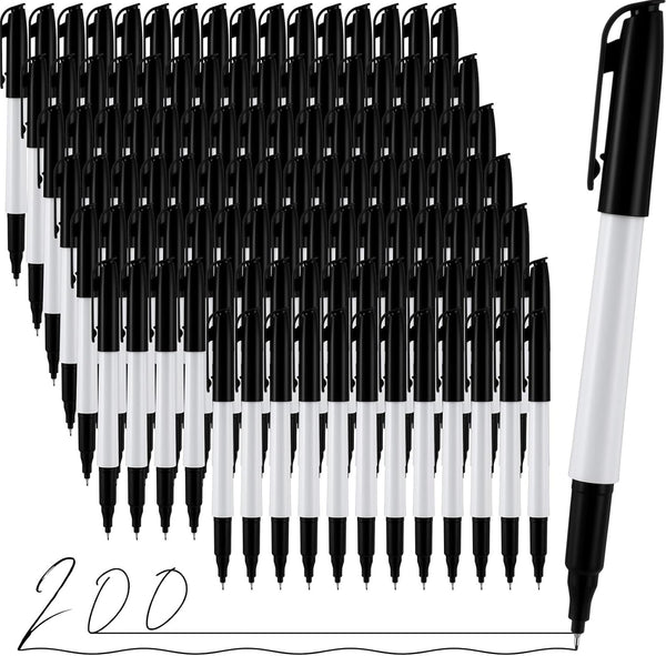 Affrolling 200 Pack 0.4mm Ultra Fine Point Permanent Marker Bulk, Fine Tip Permanent