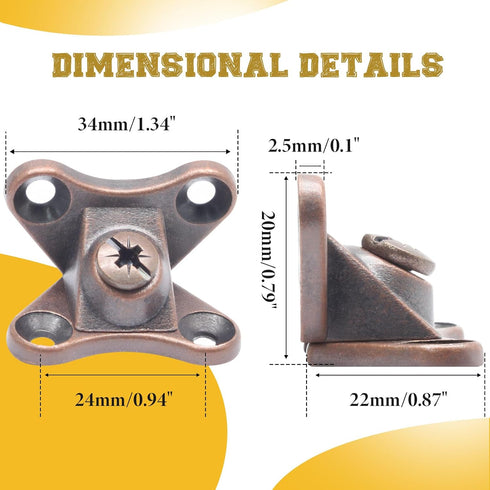 12 Pack Bonsicoky Detachable Corner Brace - Removable Butterfly Corner Brackets with Screws - Ideal for Wooden