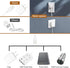 2pcs 12 Inch Dimmable, Counter 4000K LED Under Cabinet Lighting, x USB Plug-in Under Lights with Memory Function