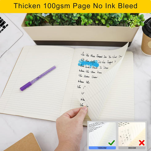 EUSOAR Journal Notebook, 12 Pack A4 11" x 8-1/2", 40 Sheets, 100gsm Thick Paper College Ruled
