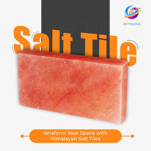 8"x4"x1" Pack 6 2.5 lbs Himalayan Pink Salt Tiles & Bricks - for Spa, Sauna- of Salt Bricks for Salt Wall, Salt Blocks