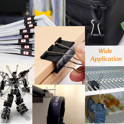 Extra Large Binder Clips, 2 Inch (60 Pack), Heavy Duty Big Paper Clamps for Office and Home Supplies