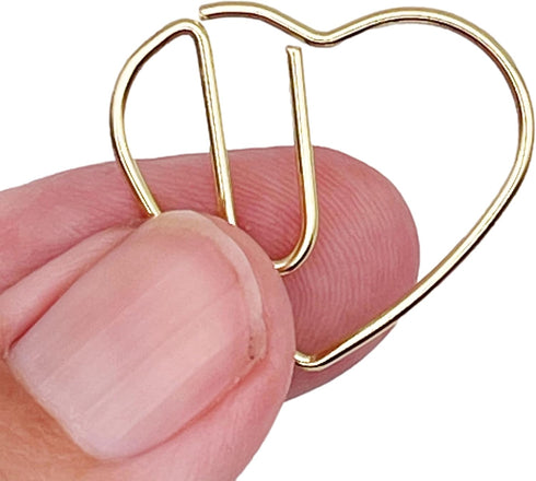 Cute Paperclips, Gold Heart Paper Clips, Heart Paperclips with Clear Box - Perfect for Wedding, Marriage, Journaling, Office, Heart Paperclips Cute Small Paper Clips by Zilo Novelties