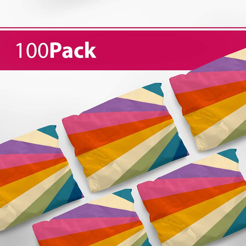 Package Mint Poly Mailers 100 Pack - 6 x 9 Waterproof & Tear Resistant Mailing Envelopes for Small Business (Retro