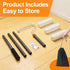 6 Paint Roller Brush Kit, FT Paint Roller Extension Poles Multi-Function Paint Roller Kit with Brush Stainless Steel