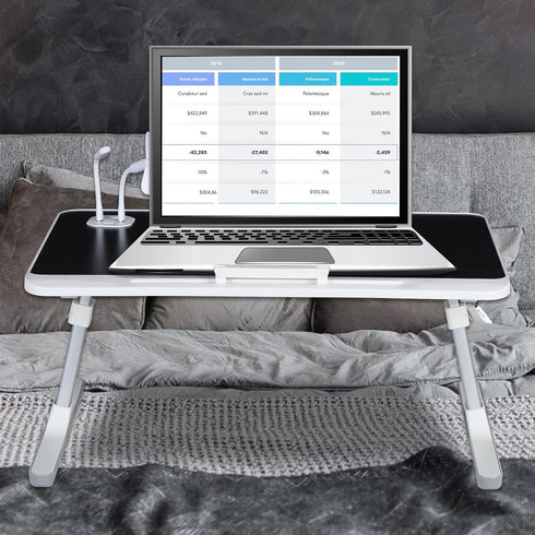 yoakaiax Laptop Desk for Bed, Height & Angle Adjustable Laptop Stand for Bed, Lap- Desk Bed Tray Table, Light Weight