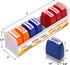 Self Inking Office Stamp Set, 8 Pcs Business Stamp Message Approved, Completed, Scanned, Faxed with Storage Tray