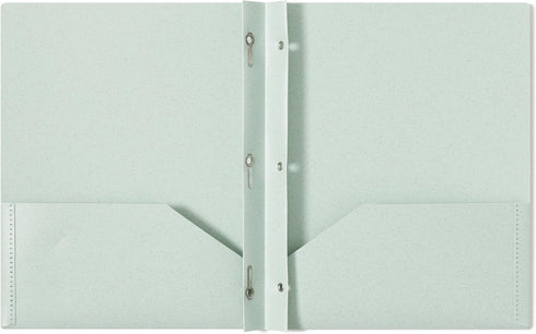 U Brands U-Eco Poly 2-Pocket Pronged Folders, Set of 12, Assorted Brights, Letter Size