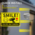 2 Pack 10"x7" Smile You're on Camera Signs Video Surveillance Signs Outdoor, Rust-Free Aluminum Warning Sign, UV