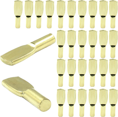 Piutouyar 6mm 30 Closet Shelf Pegs Pins, Pcs Spoon Shape Shelf Support Pins, Metal Cabinet Shelf Bracket Pegs Shelf